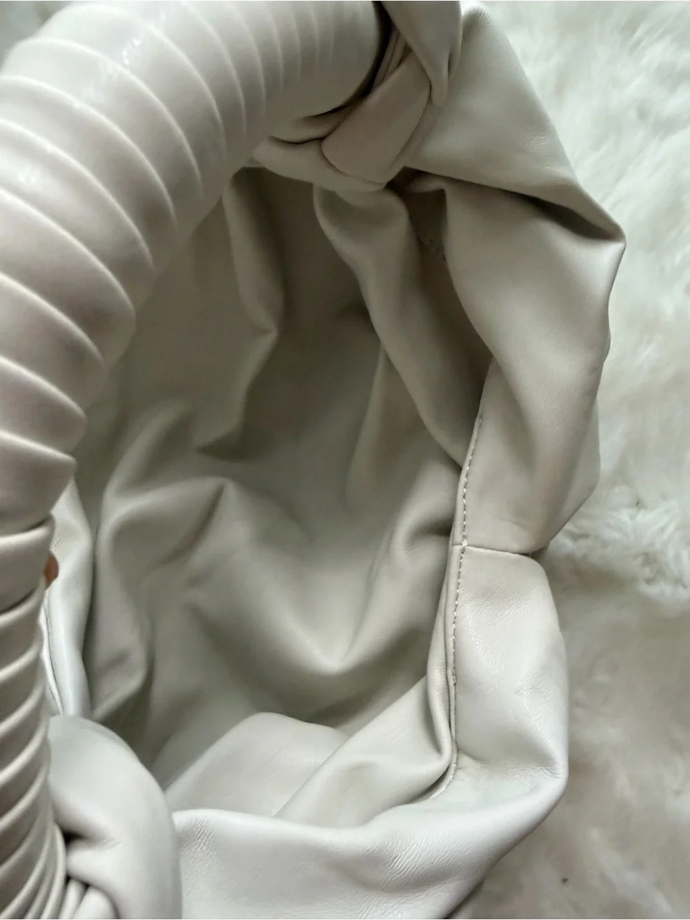 New! Simon Miller Lopsy Cream Knot-Handle Hobo Bag